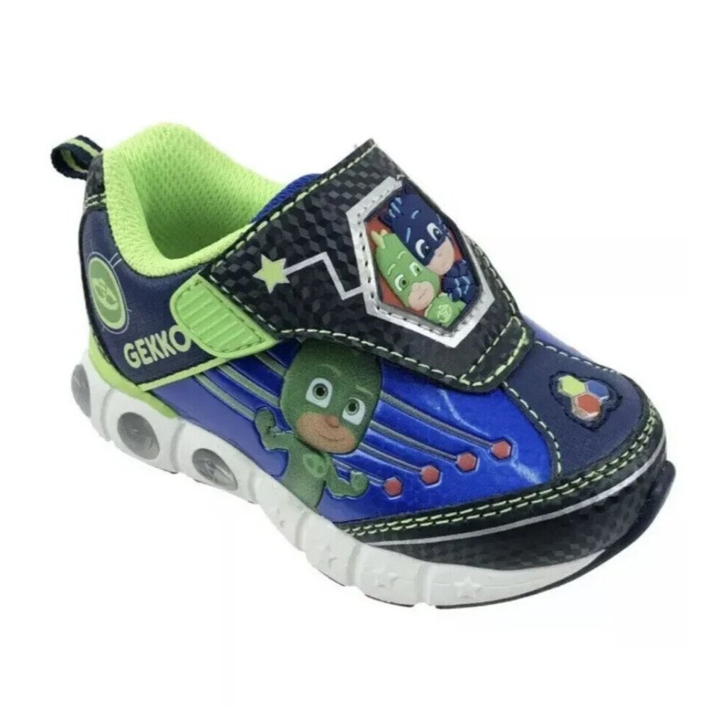 PJ Masks toddler boys slip on hook and loop sneakers NEW 9 light up
